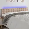 vidaXL Tête de lit à LED Cappuccino 180x5x78/88 cm Similicuir