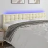 vidaXL Vidaxl Tête De Lit À Led Crème 200x5x78/88 Cm Similicuir