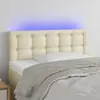 vidaXL Tête de lit à LED Crème 90x5x78/88 cm Similicuir