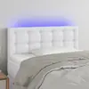 vidaXL Tête de lit à LED Blanc 80x5x78/88 cm Similicuir