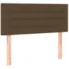 vidaXL Tête de lit à LED Marron Foncé 80x5x78/88 cm Tissu