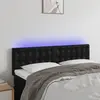vidaXL Tête de lit avec LED noir 144x5x78/88 cm similicuir 3121702