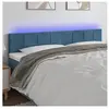 vidaXL Tête de lit à LED Bleu foncé 160x5x78/88 cm Velours
