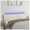 vidaXL Tête de lit à LED Crème 144x5x78/88 cm Tissu