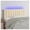 vidaXL Tête de lit à LED Crème 100x5x78/88 cm Tissu
