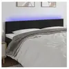 vidaXL Tête de lit à LED Noir 200x5x78/88 cm Velours