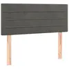 vidaXL Tête de lit à LED Gris foncé 80x5x78/88 cm Velours