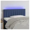 vidaXL Tête de lit à LED Bleu 80x5x78/88 cm Tissu