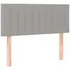 vidaXL Tête de lit à LED Gris clair 90x5x78/88 cm Tissu