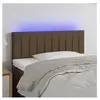 vidaXL Tête de lit à LED Marron Foncé 80x5x78/88 cm Tissu