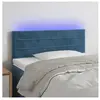 vidaXL Tête de lit à LED Bleu foncé 100x5x78/88 cm Velours
