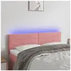 vidaXL Tête de lit à LED Rose 144x5x78/88 cm Velours