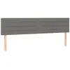 vidaXL Tête de lit à LED Gris foncé 180x5x78/88 cm Tissu