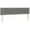 vidaXL Tête de lit à LED Gris foncé 160x5x78/88 cm Tissu