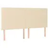 vidaXL Tête de lit à LED Crème 160x5x118/128 cm Tissu