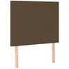 vidaXL Tête de lit à LED Marron foncé 100x5x118/128 cm Tissu