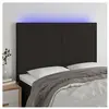 vidaXL Tête de lit à LED Noir 144x5x118/128 cm Tissu