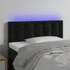 vidaXL Tête de lit à LED Noir 100x5x78/88 cm Velours