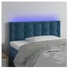 vidaXL Tête de lit à LED Bleu foncé 80x5x78/88 cm Velours