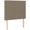 vidaXL Tête de lit à LED Taupe 90x5x118/128 cm Tissu