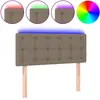 vidaXL Tête de lit à LED Taupe 160x5x78/88 cm Tissu