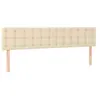 vidaXL Tête de lit à LED Crème 160x5x78/88 cm Tissu