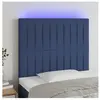 vidaXL Tête de lit à LED Bleu 90x5x118/128 cm Tissu