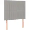 vidaXL Tête de lit à LED Gris clair 80x5x118/128 cm Tissu