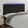 Non communiqué vidaXL Tête de lit à LED Noir 160x5x118/128 cm Velours