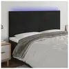 vidaXL Tête de lit à LED Noir 180x5x118/128 cm Velours