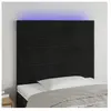 vidaXL Tête de lit à LED Noir 100x5x118/128 cm Velours