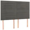 vidaXL Tête de lit à LED Gris foncé 144x5x118/128 cm Velours