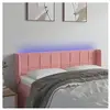 vidaXL Tête de lit à LED Rose 147x16x78/88 cm Velours