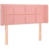 vidaXL Tête de lit à LED Rose 83x16x78/88 cm Velours