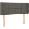 vidaXL Tête de lit à LED Gris foncé 93x16x78/88 cm Velours