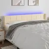 Non communiqué vidaXL Tête de lit à LED Crème 163x16x78/88 cm Tissu