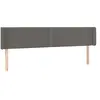 vidaXL Tête de lit à LED Gris 203x16x78/88 cm Similicuir