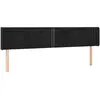vidaXL Tête de lit à LED Noir 183x16x78/88 cm Velours