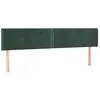 vidaXL Tête de lit à LED Vert foncé 203x16x78/88 cm Velours