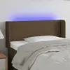 vidaXL Tête de lit à LED Marron foncé 83x16x78/88 cm Tissu