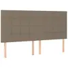 vidaXL Tête de lit à LED Taupe 180x5x118/128 cm Tissu