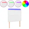 vidaXL Tête de lit à LED Blanc 100x5x118/128 cm Similicuir