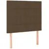 vidaXL Tête de lit à LED Marron foncé 90x5x118/128 cm Tissu