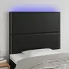 vidaXL Tête de lit à LED Noir 90x5x118/128 cm Similicuir