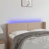 vidaXL Tête de lit à LED Cappuccino 147x16x78/88 cm Similicuir