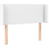 vidaXL Tête de lit à LED Blanc 103x16x78/88 cm Similicuir
