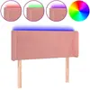 vidaXL Tête de lit à LED Rose 183x16x78/88 cm Velours