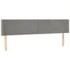 vidaXL Tête de lit à LED Gris clair 203x16x78/88 cm Velours