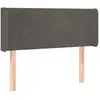vidaXL Tête de lit à LED Gris foncé 83x16x78/88 cm Velours