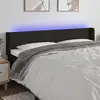 vidaXL Tête de lit à LED Noir 203x16x78/88 cm Tissu